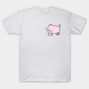 Small Pig with Nasty Woman Sign T-Shirt